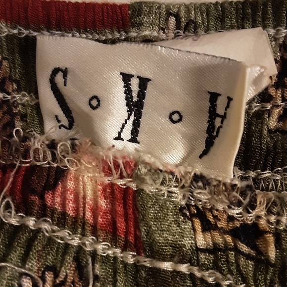 Vintage 80's culottes ~ gauchos w/ patchwork design - Picture 6 of 8